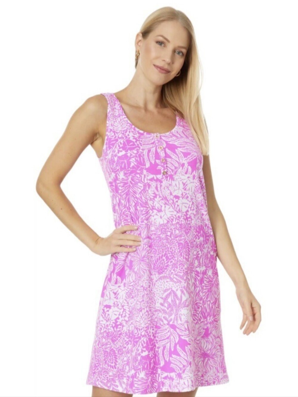 Lilly Pulitzer Lela Henley Tank Mini Dress C49